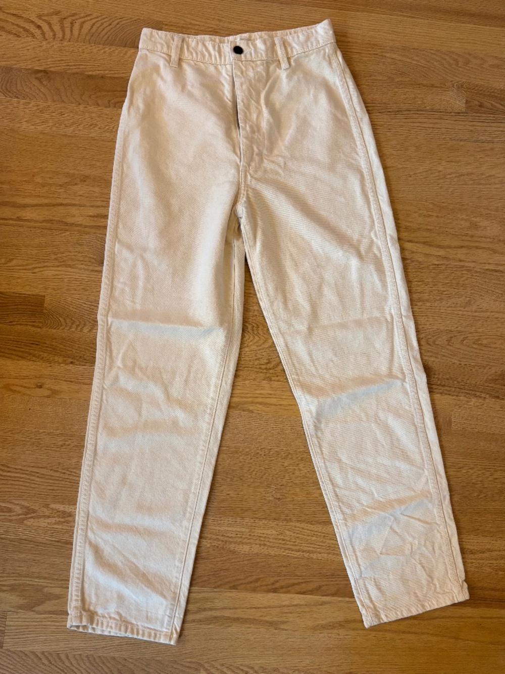 OZMA of California Jeans 28 Womens High Rise Straight Natural Putty Denim
